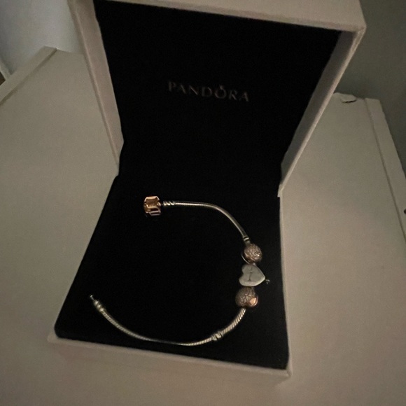 Pandora Charm Bracelet with 3 charms - Picture 3 of 6